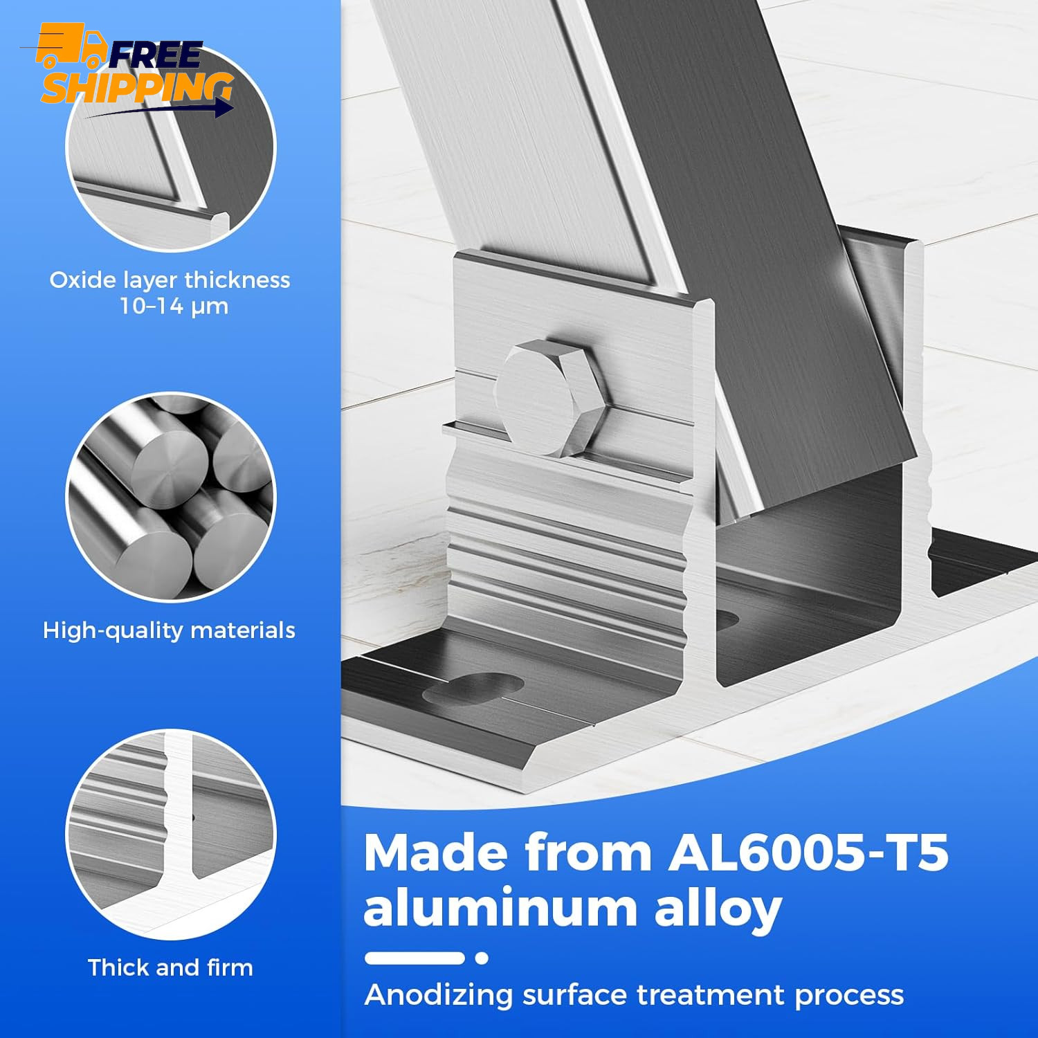 2 Set Adjustable Solar Panel Tilt Mount Brackets Aluminum Alloy Mounting ✅ 👈
