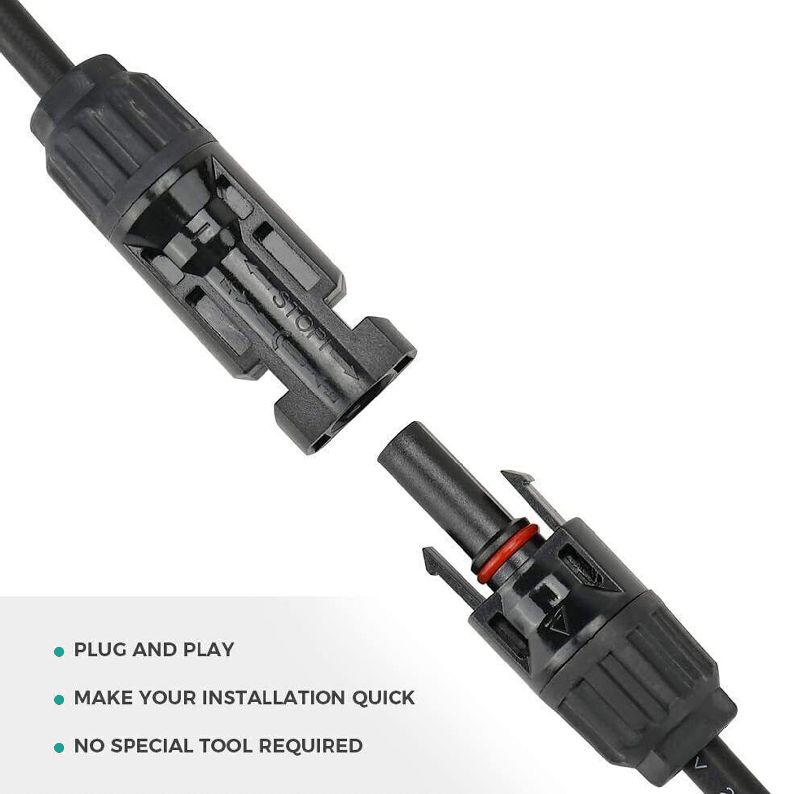 Solar Panel Y Branch Cable Connection Adapter Connector Extension Waterproof