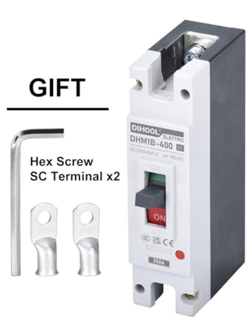 Heavy Duty Battery Disconnect Switch, DC 250 Amp Circuit Breaker for 250a