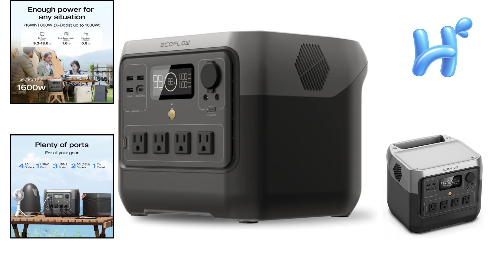 RIVER 2 Pro 700 Portable Power Station: 716Wh Solar Generator, 1600W Output