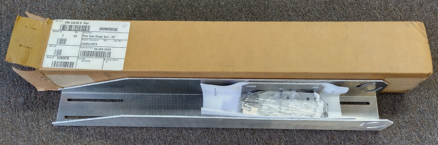 26″ Side of Pole Solar Panel Mount Ironridge Tamarack FREE SHIPPING