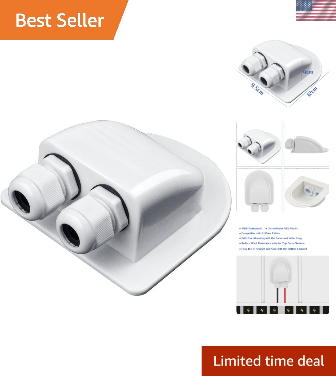 Versatile 2-6 mm Solar Cable Connector – Weather-Resistant ABS Construction