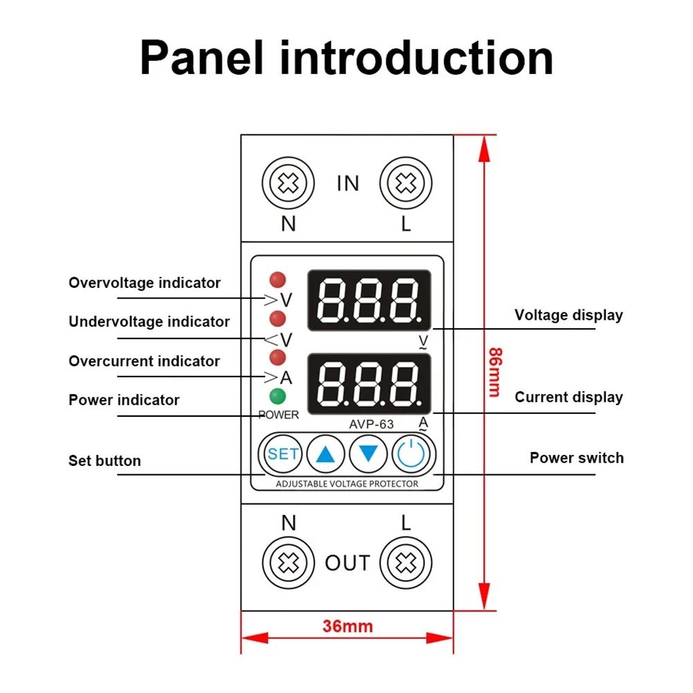 Easy Install Rail Type Overvoltage and Undervoltage Protection Solution