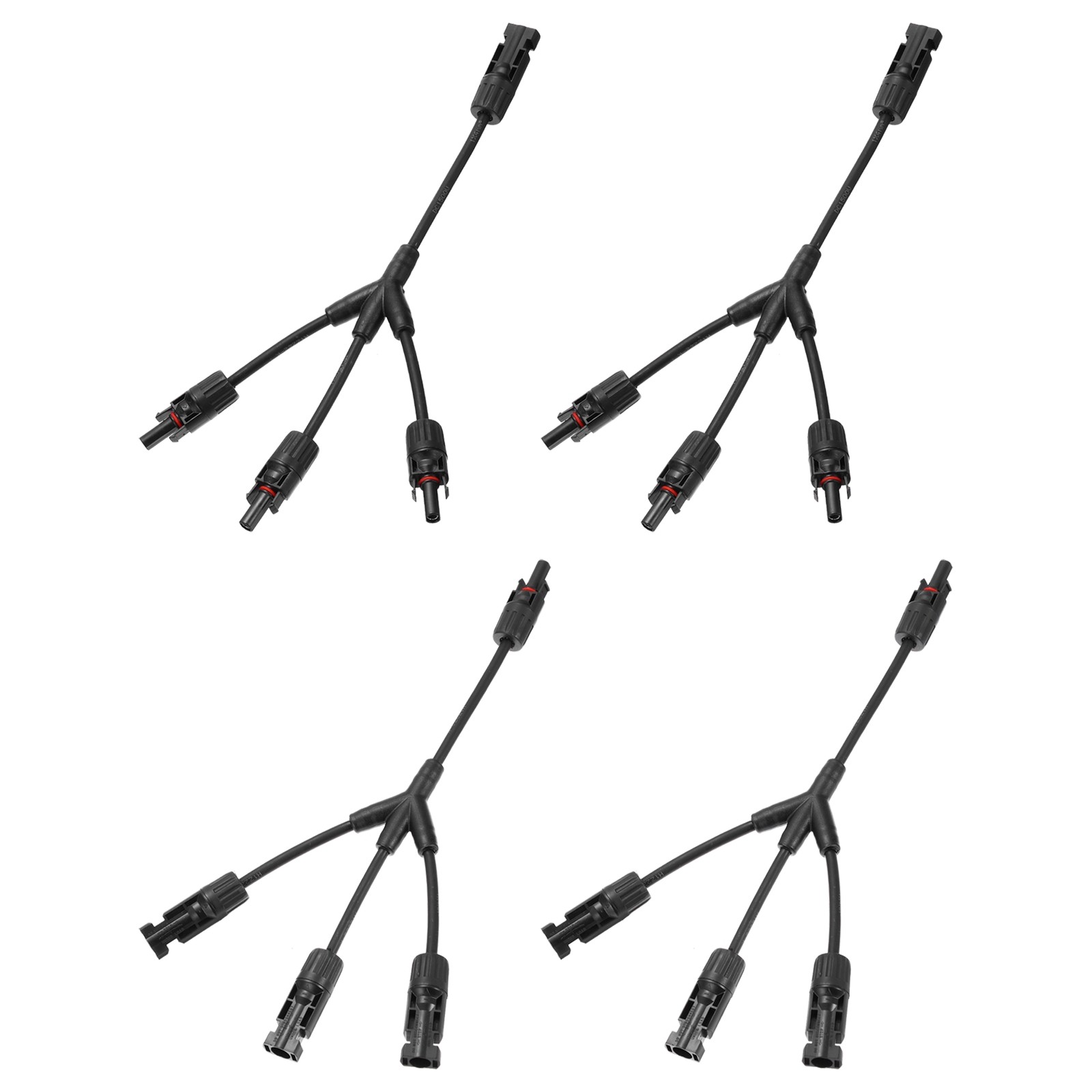 2 Set Solar Panel Connector Y Branch 3 to 1 Parallel Solar Panel Splitter 3 Way