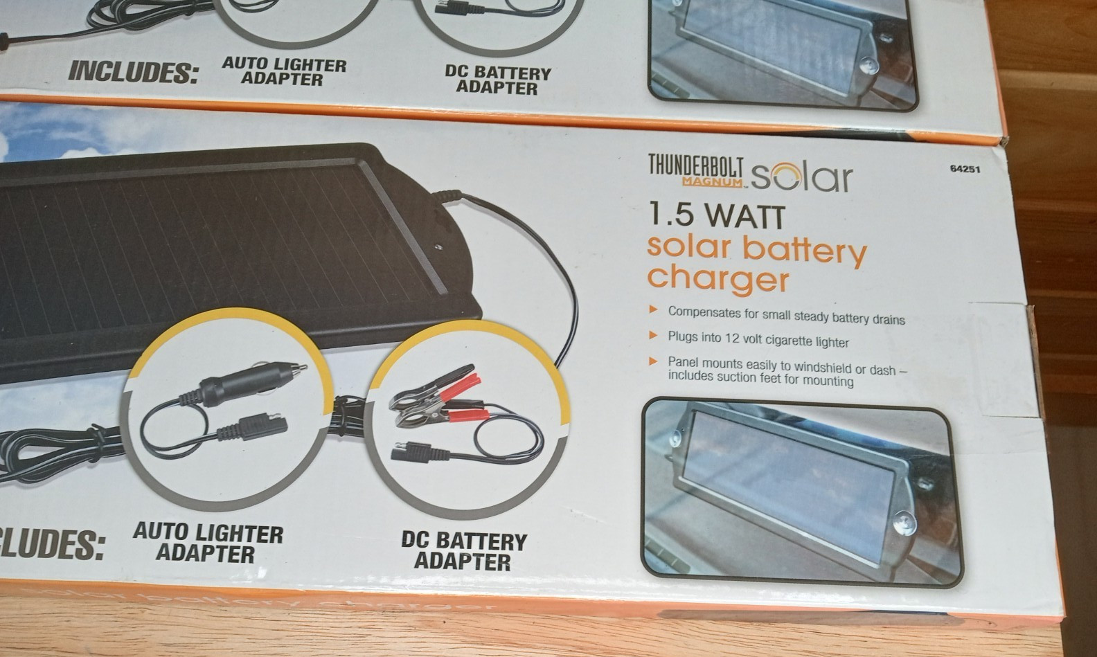 Thunderbolt Magnum Solar 1.5W 12V Solar Battery Charger Trickle Maintainer x3