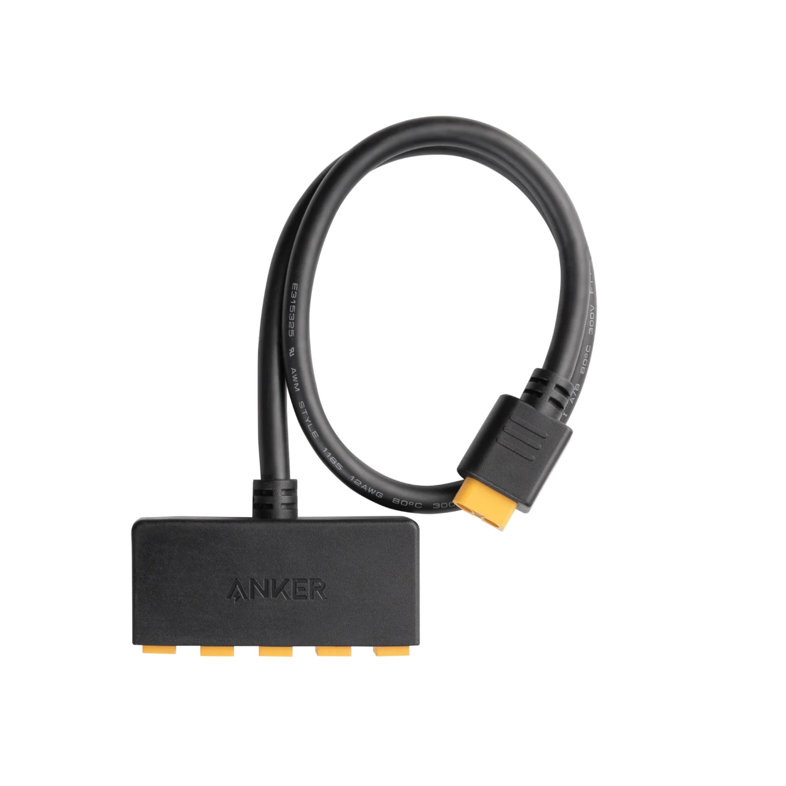 Anker SOLIX Solar Panel XT-60 Interface Black 5-Port Charging Connector – 19.7in
