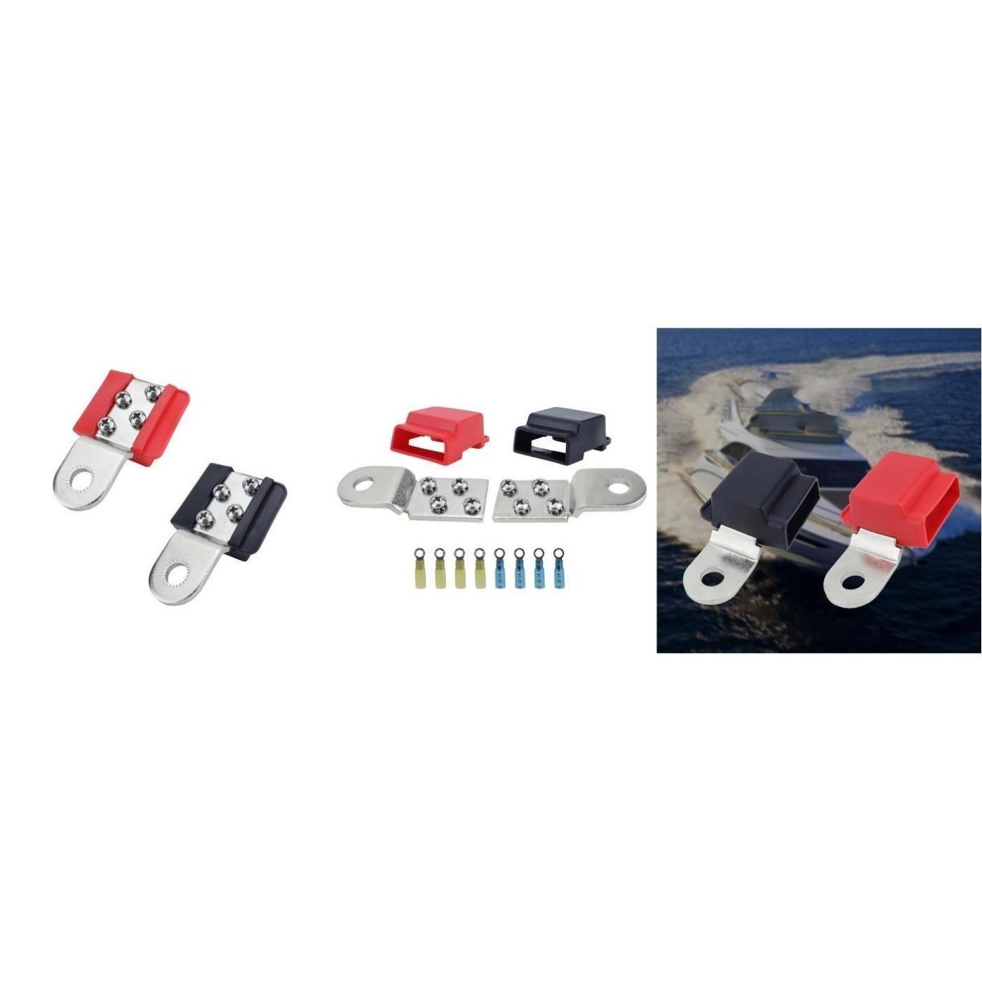 Tinned Copper Battery Terminal Mounting Bars Compatible with #8 Screws