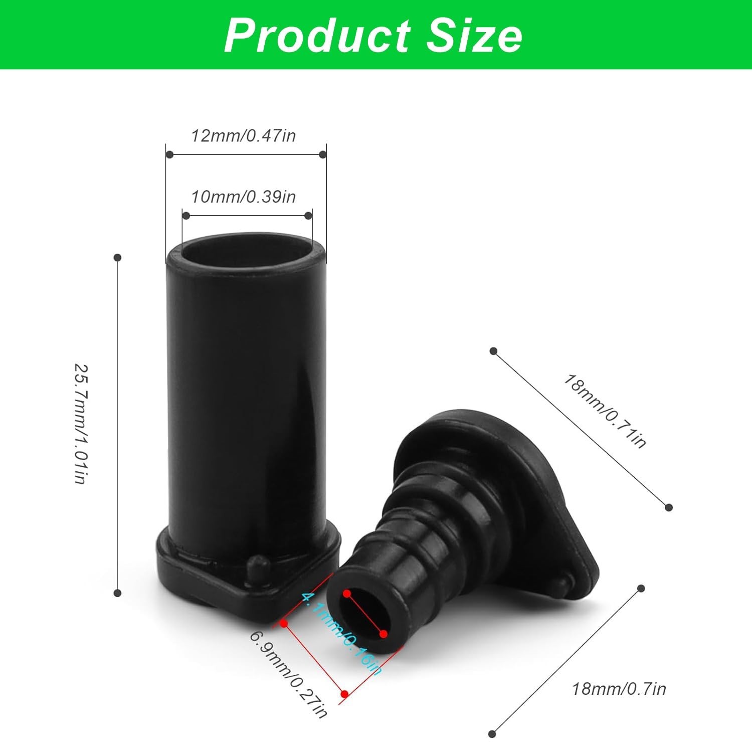 100 Pairs Solar Connector Caps, IP68 Waterproof Dust Covers for Solar Panels
