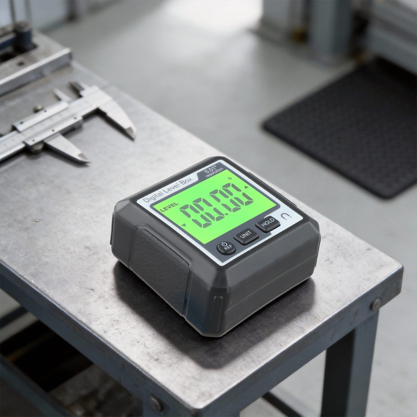 Digital Protractor with Magnetic Attachment and Compact Portable Design