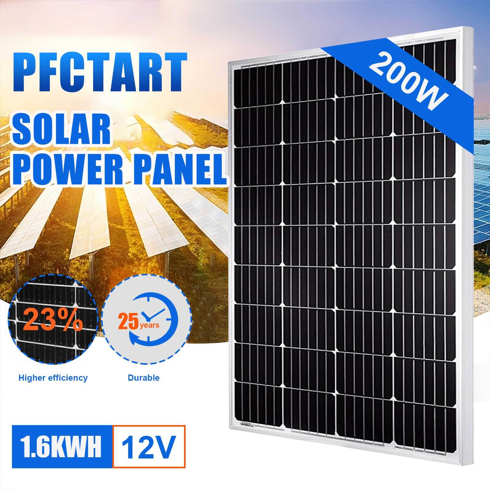 200W 12V Off-Grid Monocrystalline Solar Panel Solar Module for RV Trailer Marine