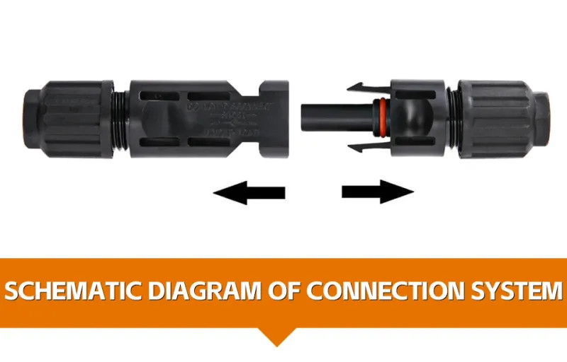 100Pcs PV DC Connector Kit 1000V/1500V 30A-60A IP67 IP68 for 2.5-6mm² Cable