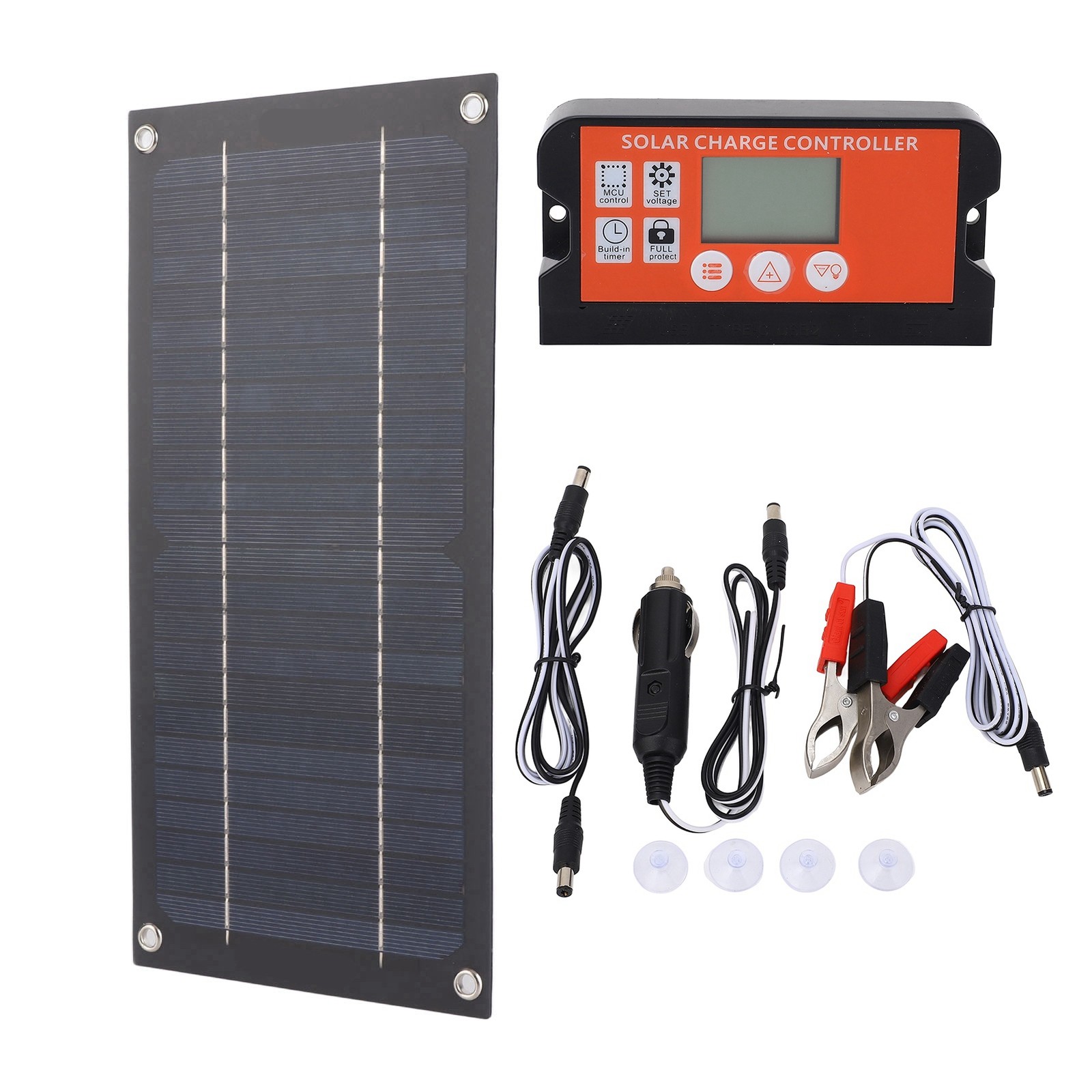 10W Solar Panel Kit 18V Battery Charger W/ Controller Caravan Boat RV Car