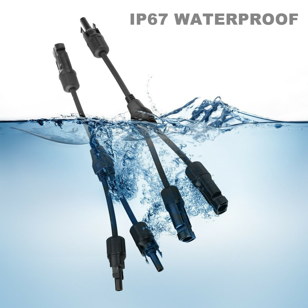 5 Pairs Solar Panel 1 to 2Y Branch Cable Connectors Adapter Extension Connectors