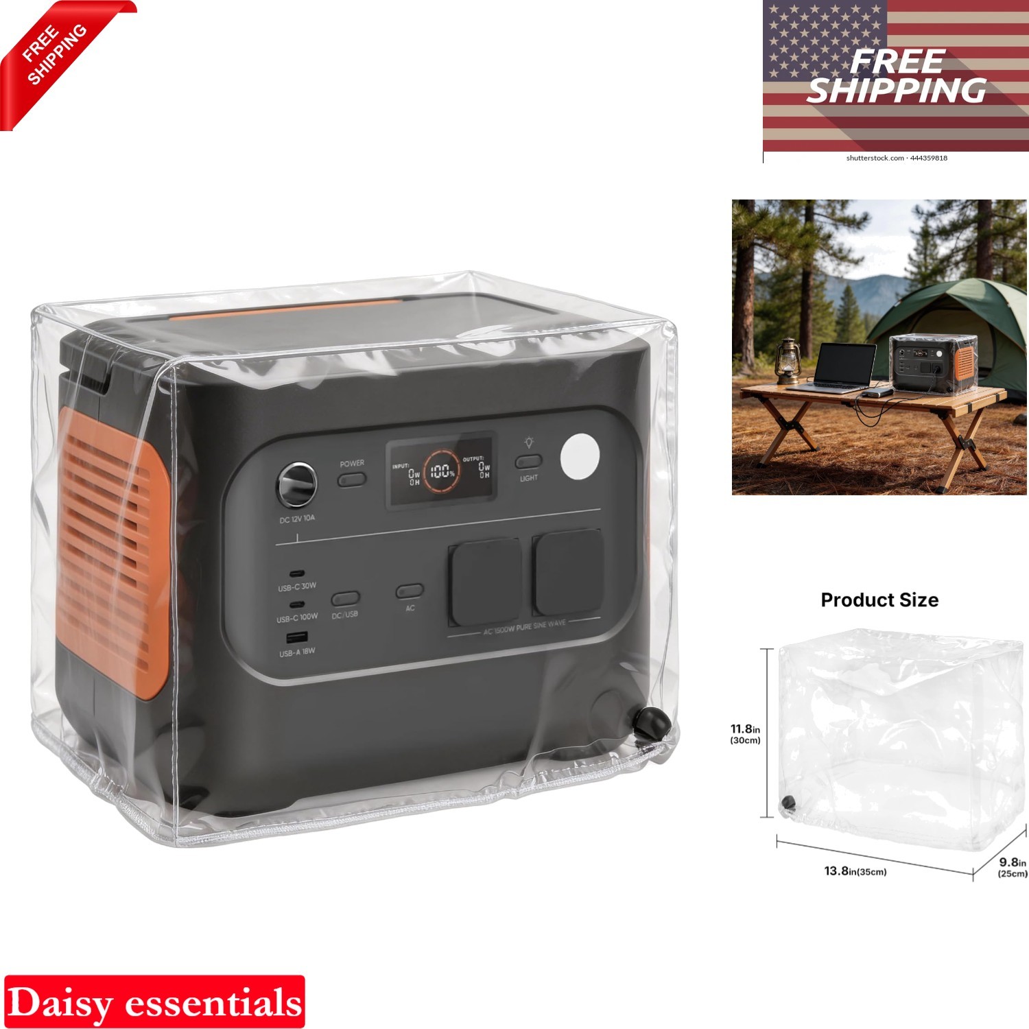 Waterproof Power Station Cover for Jackery Explorer 1000 Rainproof PVC Protec…