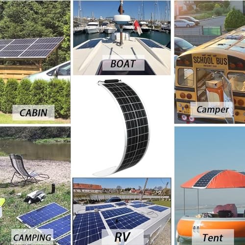 12 Volts 50 Watts Flexible Solar Panel monocrystalline Portable 50 watts