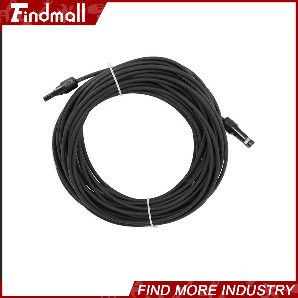 Findmall Red+Black W/ M4 Connector Solar Panel Wire Cable Weatherproof 20M 4mm²