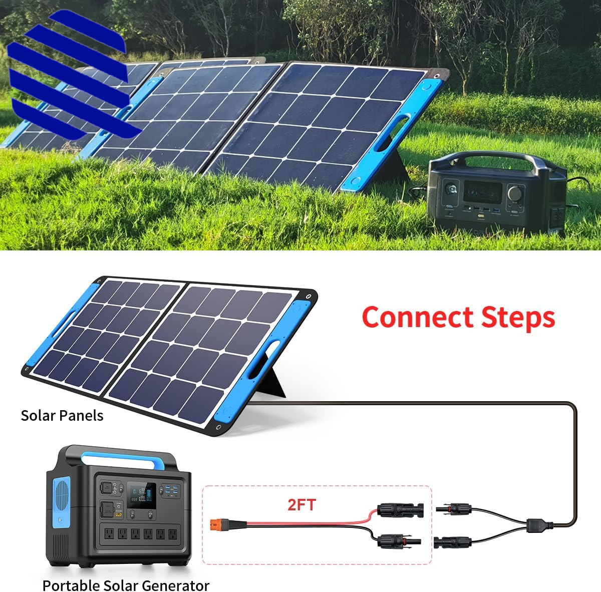 10AWG 2FT Solar to XT60i Cable 2 10 25 35 50 75 100FT Solar Connector NEW USA