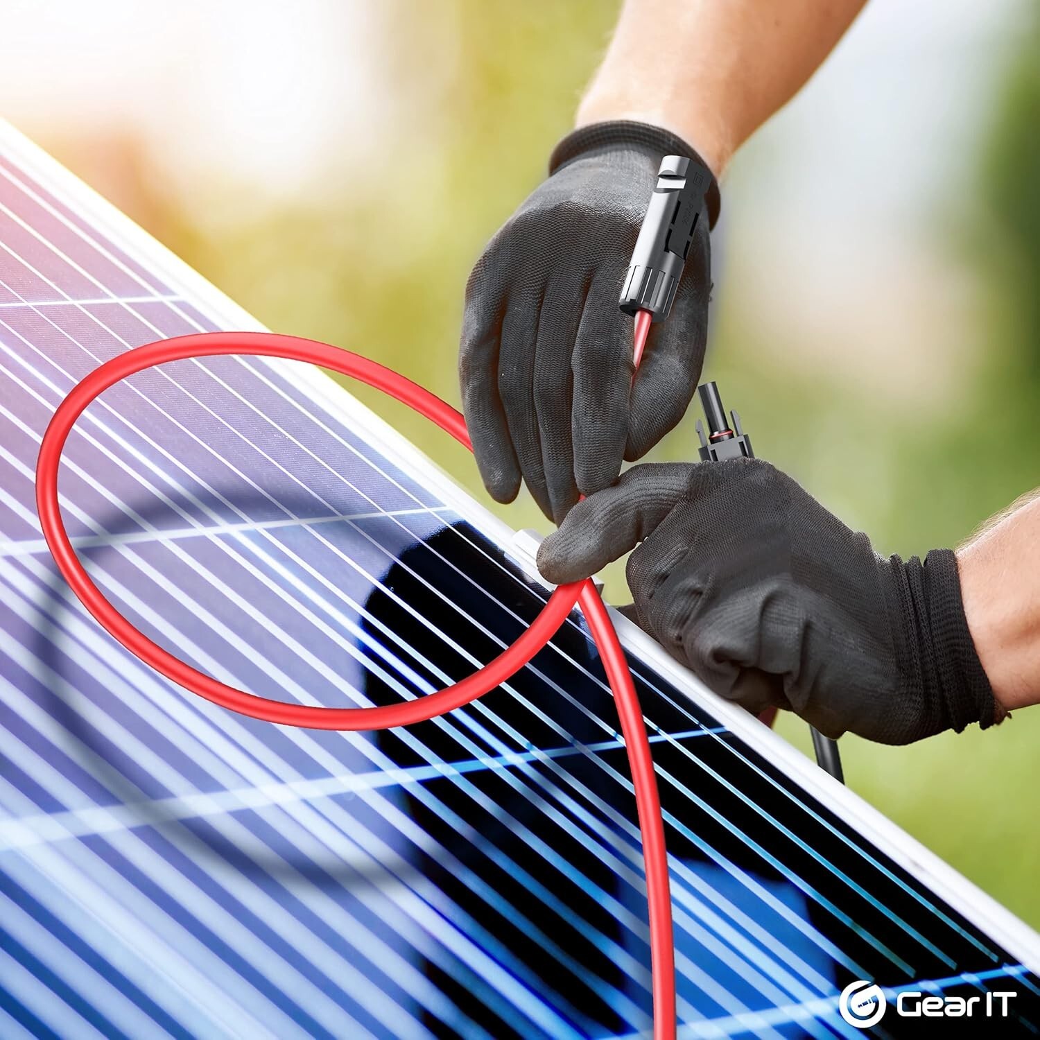 10AWG 25FT Solar Extension Cable with Waterproof Connectors for Secure Setup