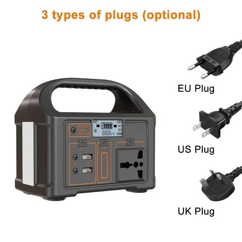 100W Portable Power Station 24000mAh Solar Generator 110V/220V AC USB Camping US