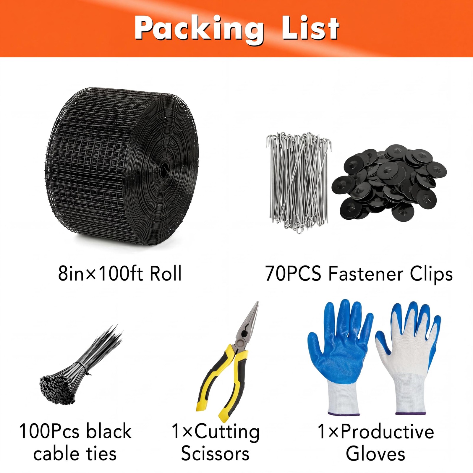 Solar Panel Bird Guard ,8in x 100ft Critter Guard Mesh Roll Kit 70pcs Fasteners