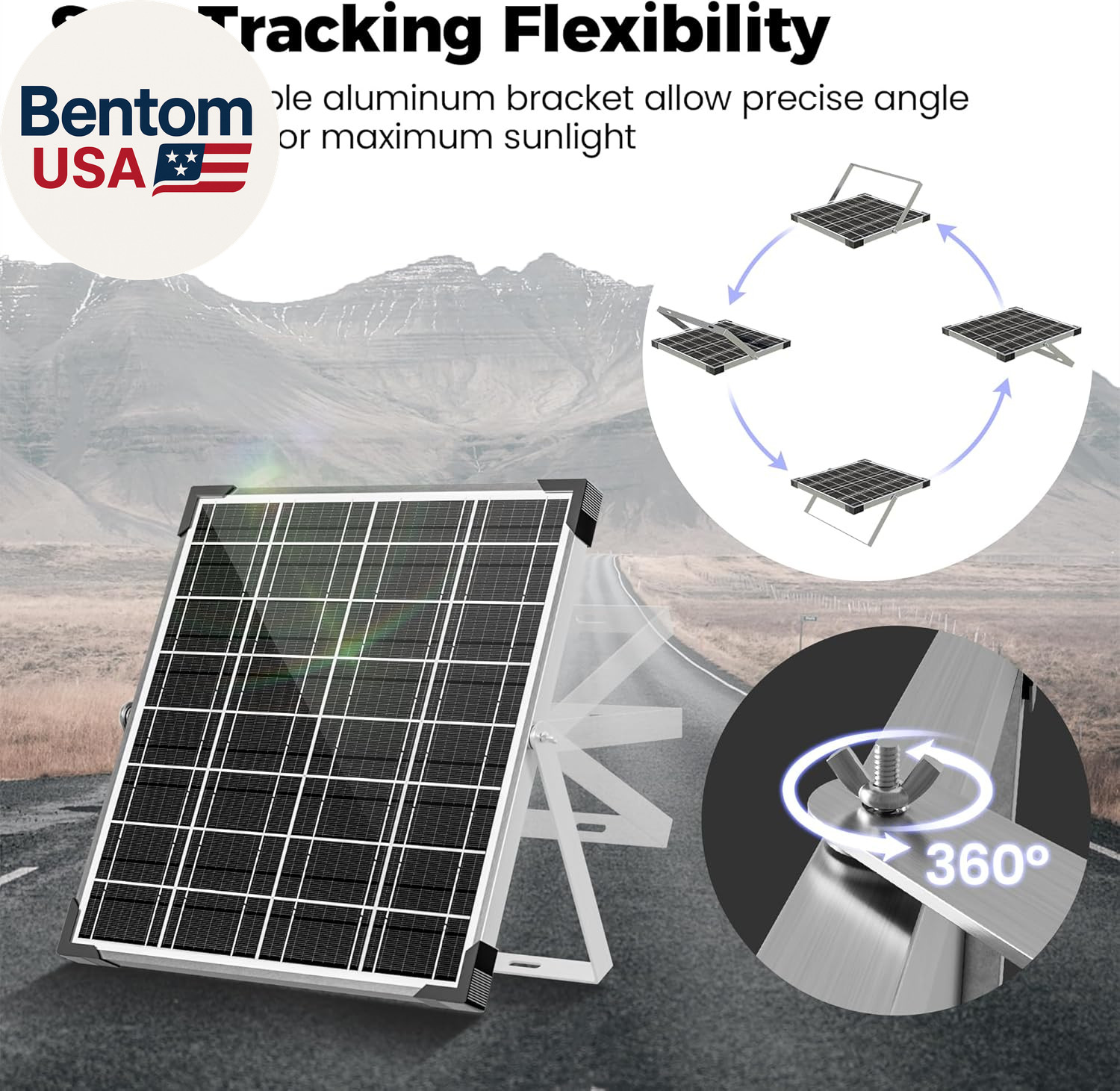 12V Solar Battery Charger – 20W Waterproof Solar Panel Kit with Smart MPPT Contr