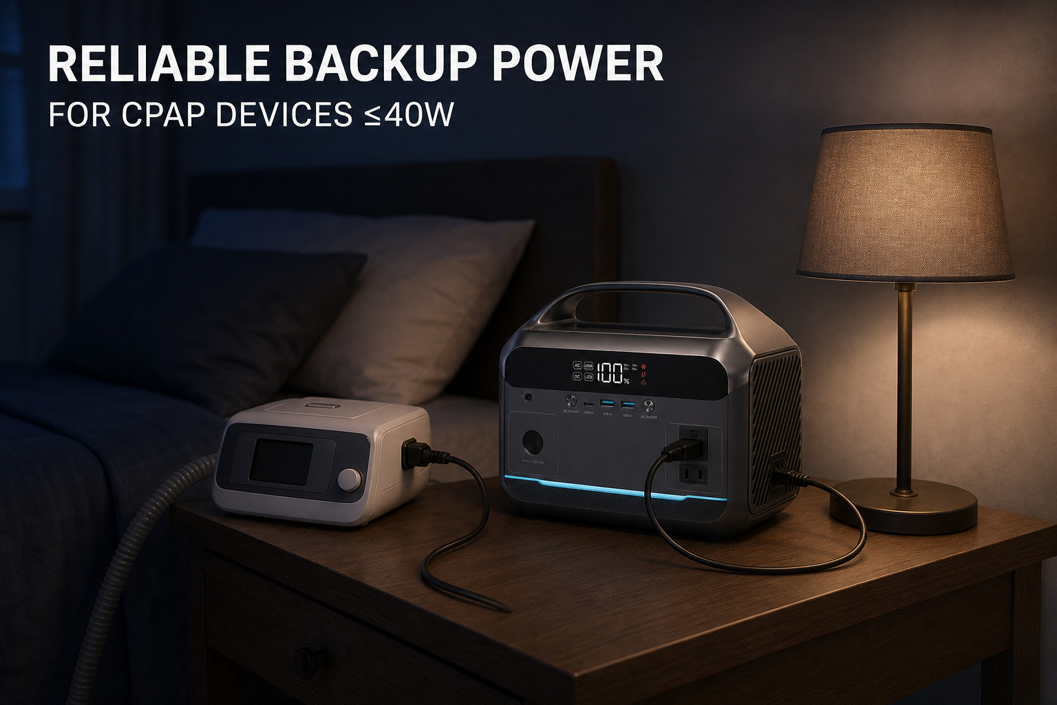 288Wh Portable Power Station 350W 600W Surge LiFePO4 Battery 110V AC Outlet