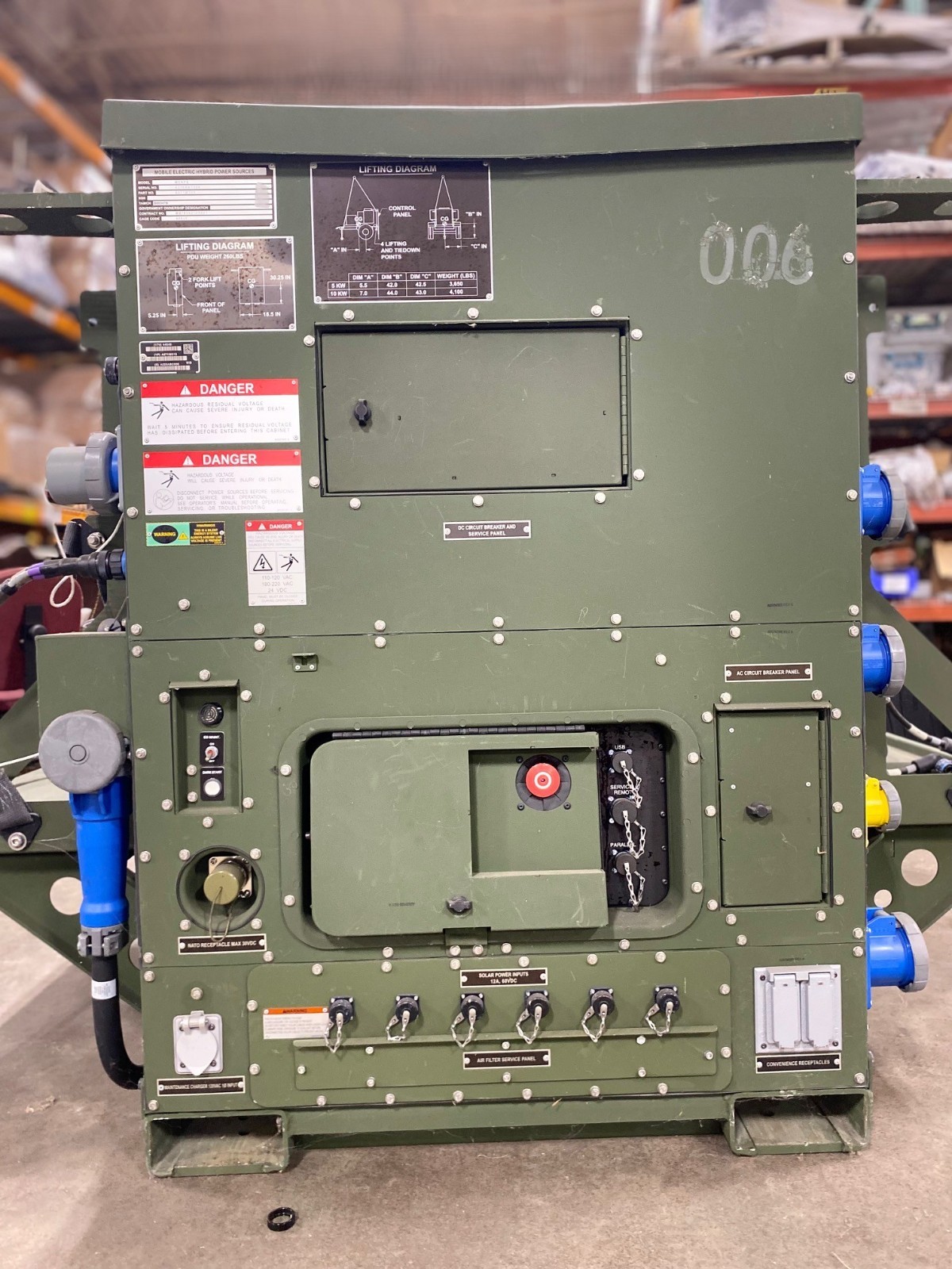 Mobile Electric Hybrid Power Sources – Military – Model # MEHPS – W/ Solar Panel