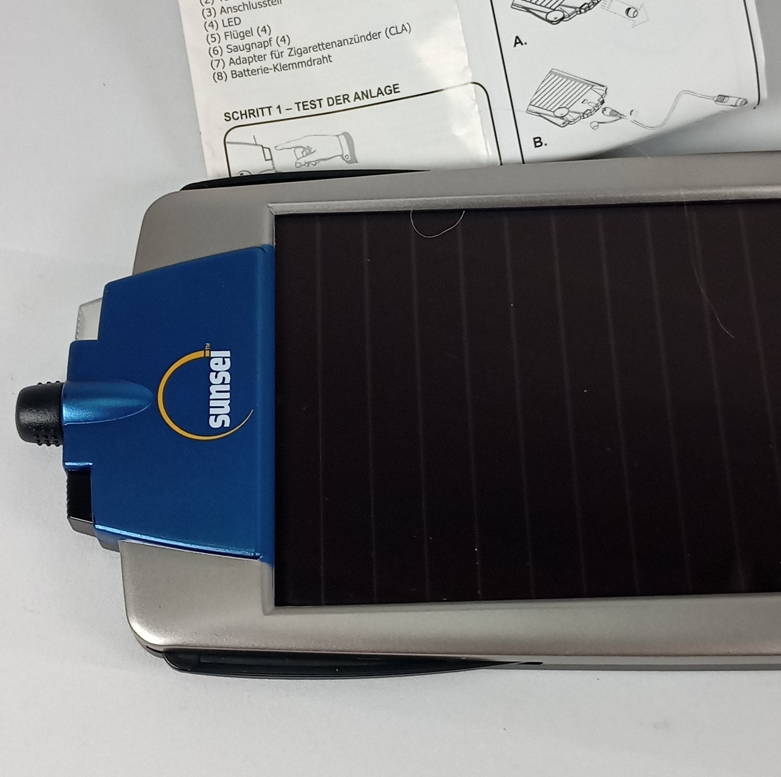 Sunsei SolarCharger 135 SE-135 Solar Battery Maintainer Panel w/ Manual & Cables