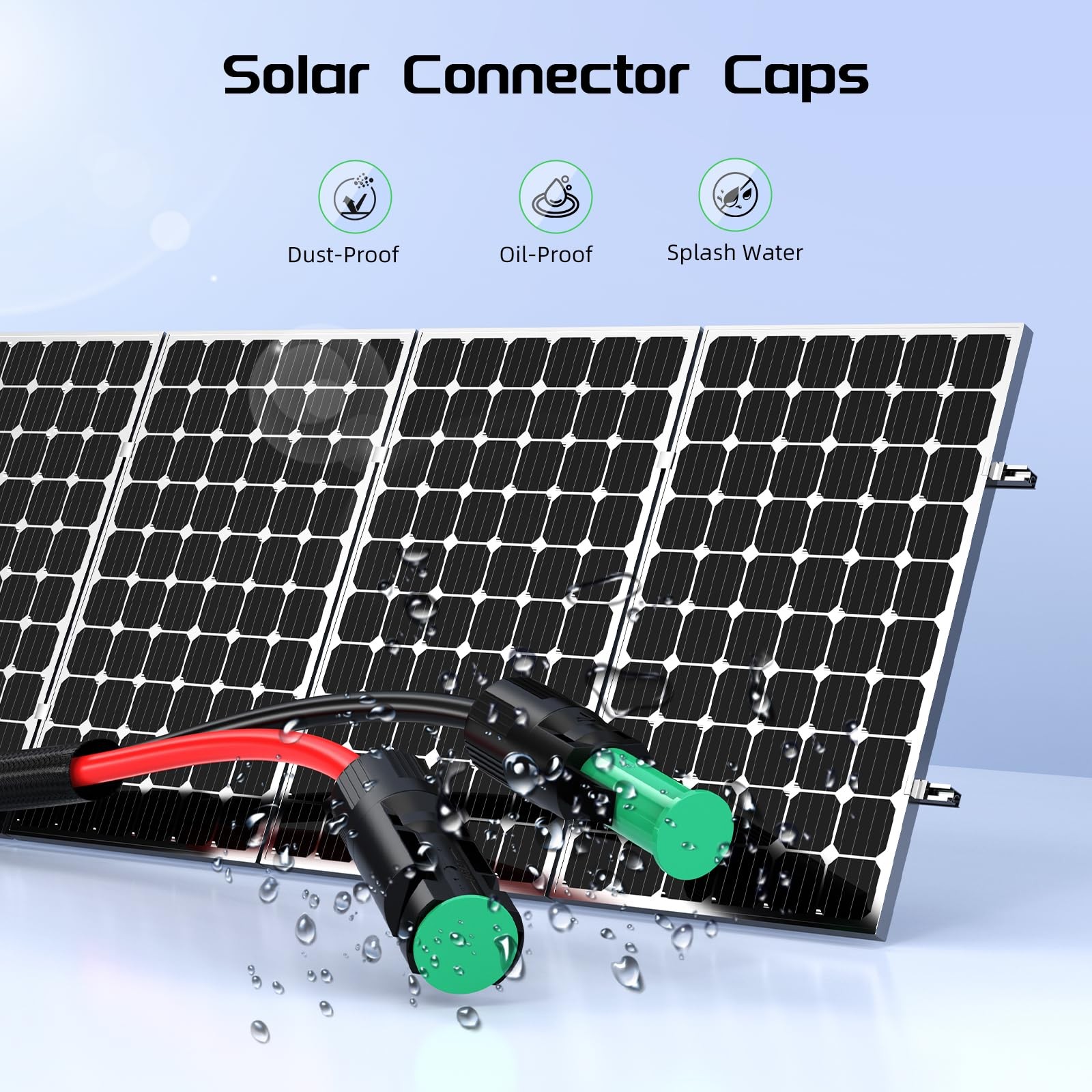 10AWG 30FT Solar Panel Extension Cable, Flame Retardant Protective Sleeving,T…
