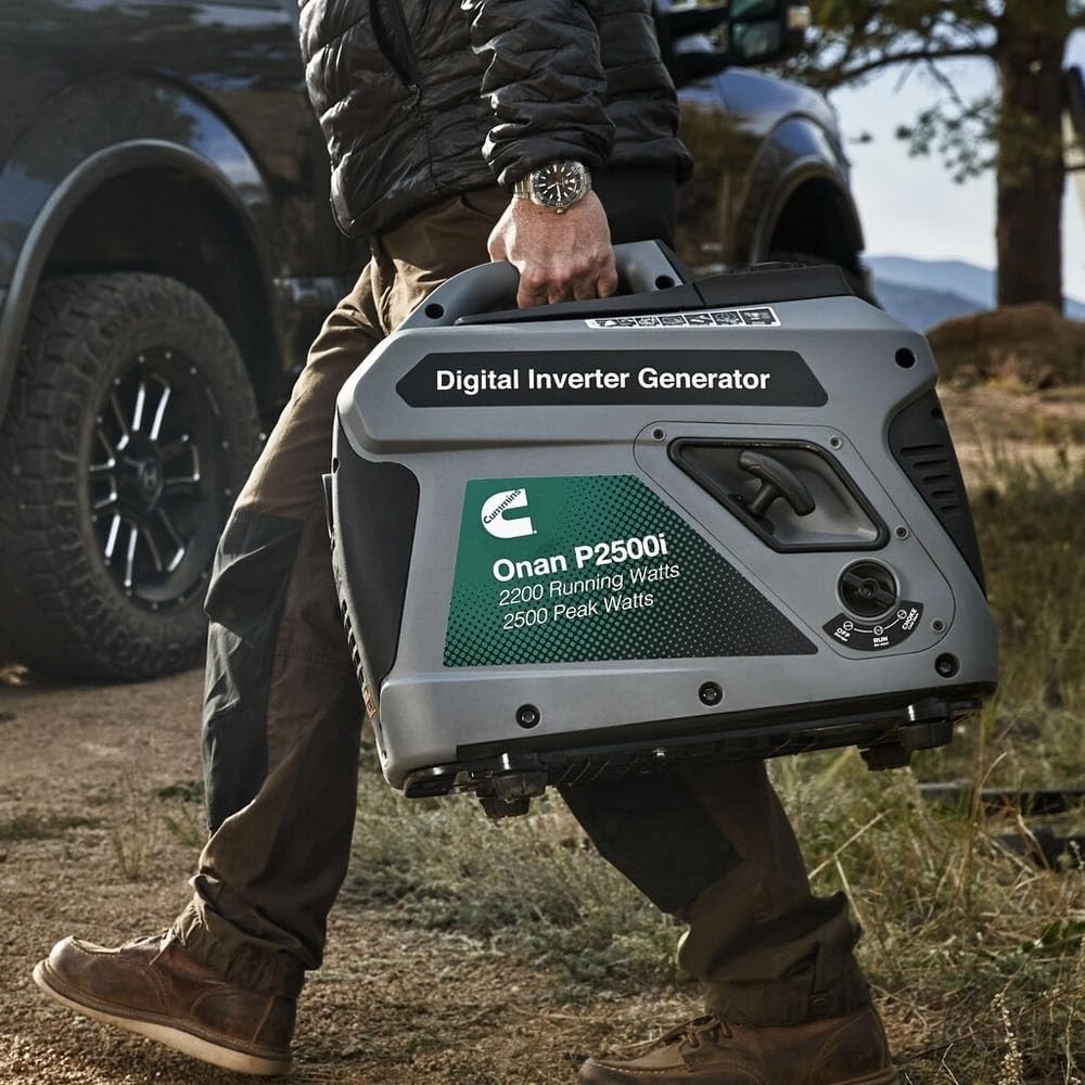 Cummins Onan P2500i Portable Digital Inverter Generator, 2200 Running Watts w…