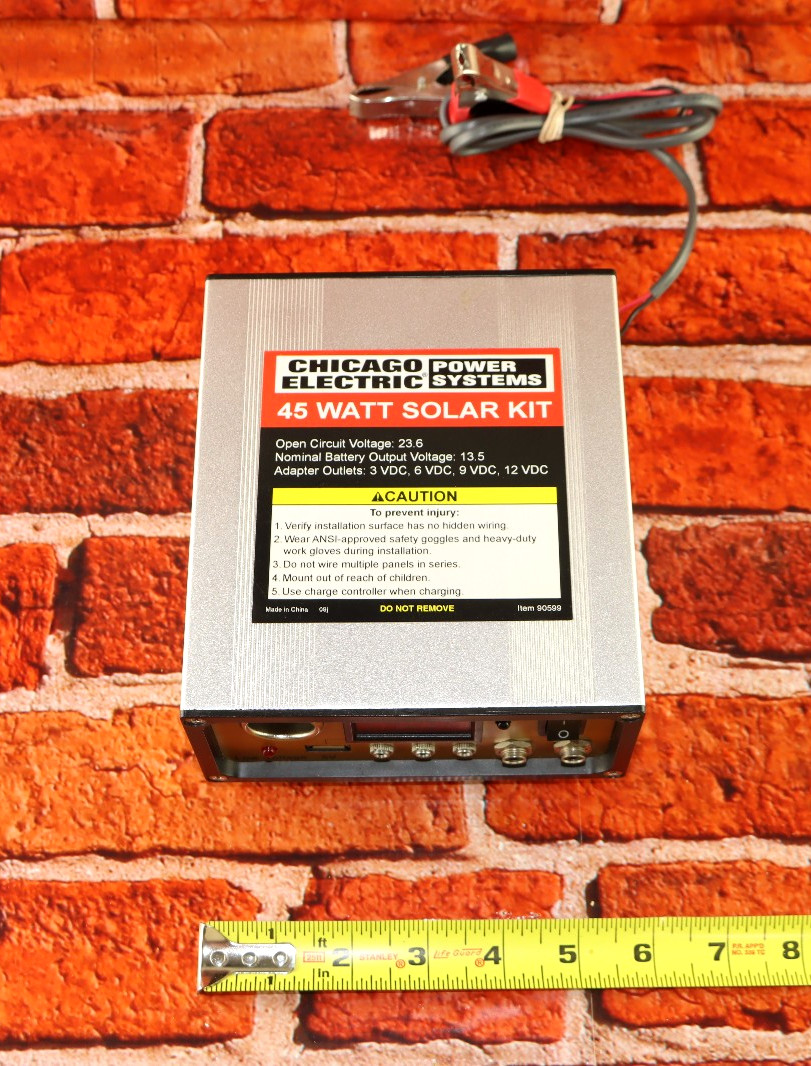 Chicago Electric 45 Watts Harbor Frieght Solar Panel Kit CHARGER ONLY 90599