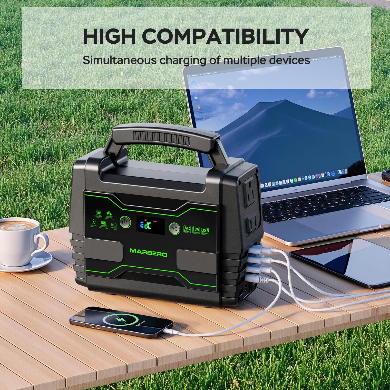 Portable Power Station 155Wh Camping Solar Generator 100W with AC DC and USB …