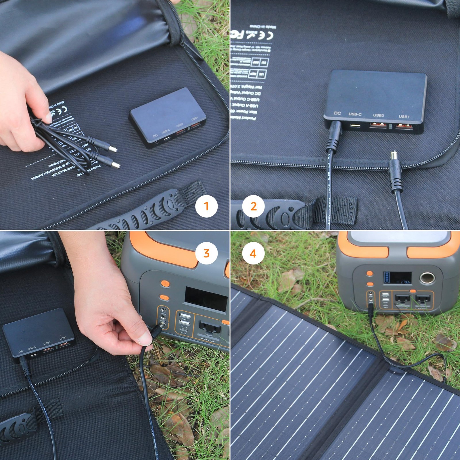60W Solar Panel for Portable Power Station, Foldable Solar Panel with 1218V D…