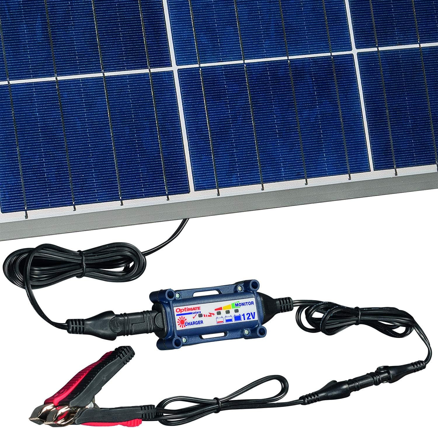 Optimate SOLAR + 80W Solar Panel, TM-523-8, Solar Pulse Charger, Tester & Mainta