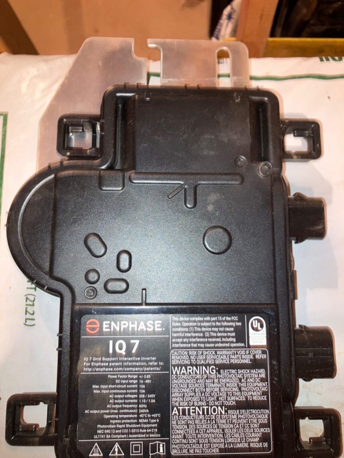 We have ten 320 watt solar panels, the control panel, electrical disconnect pane