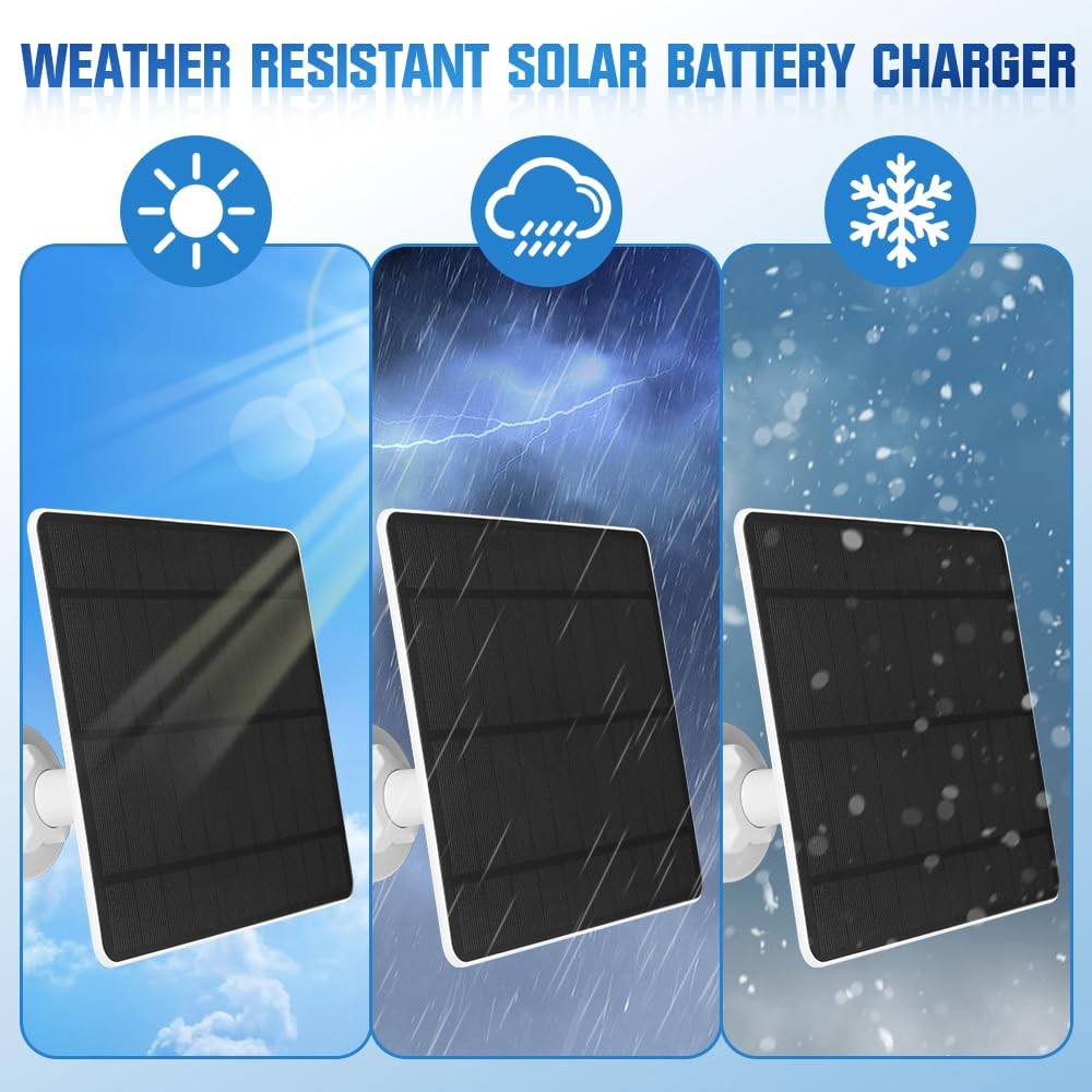 Solar Panel for Ring Camera 2 Pack, 5W Solar Panel Charger Compatible with Ri…
