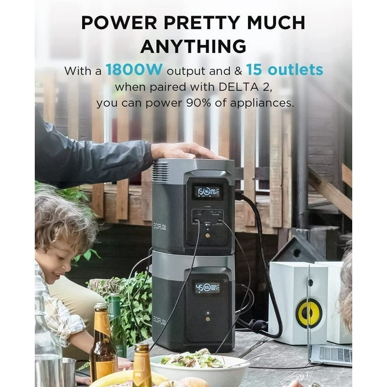 EcoFlow Delta 2 Smart Extra Battery 1024Wh LiFePO4 LFP Expansion Power Station