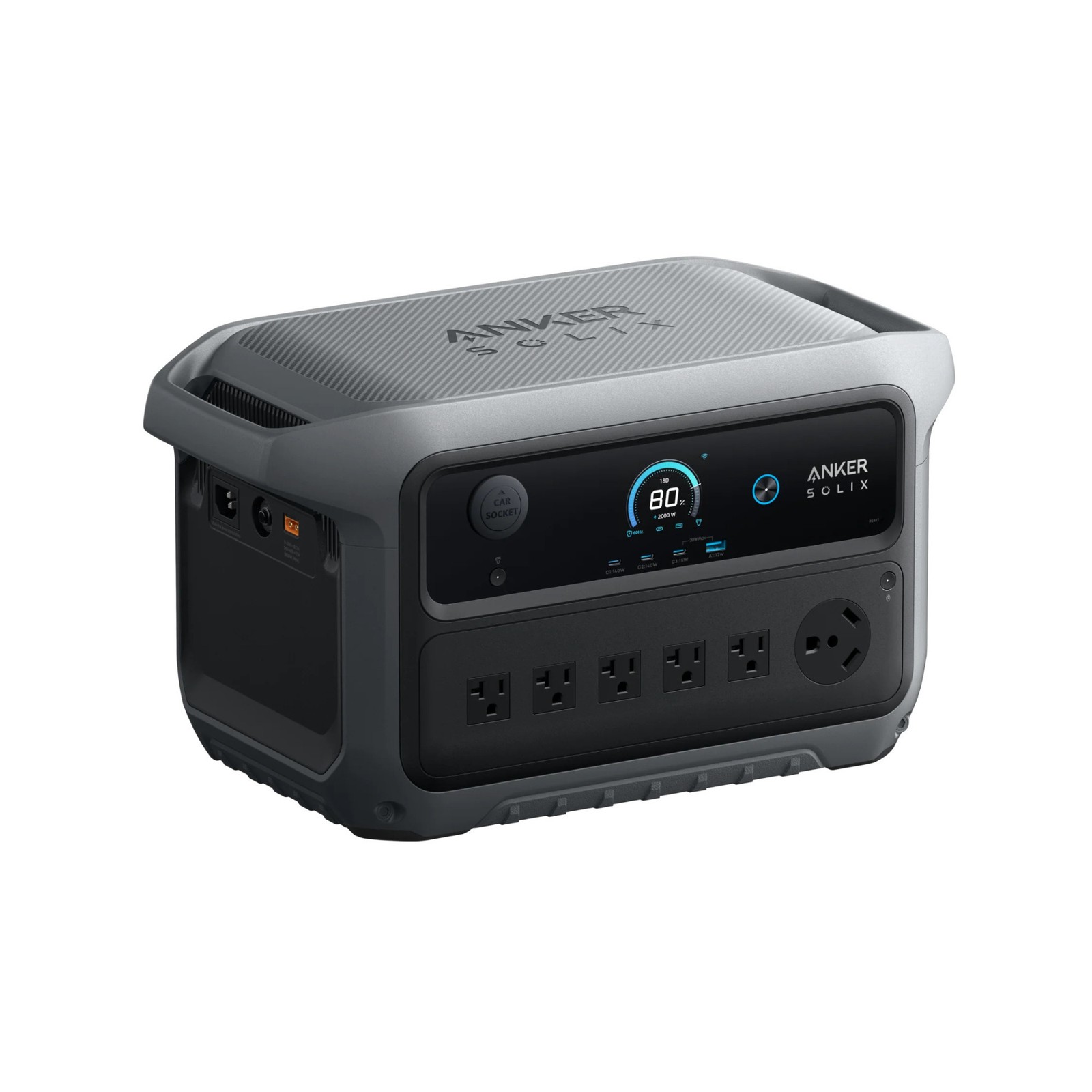 Anker SOLIX C2000 Gen 2 Portable Power Station with BP2000 Expansion Battery