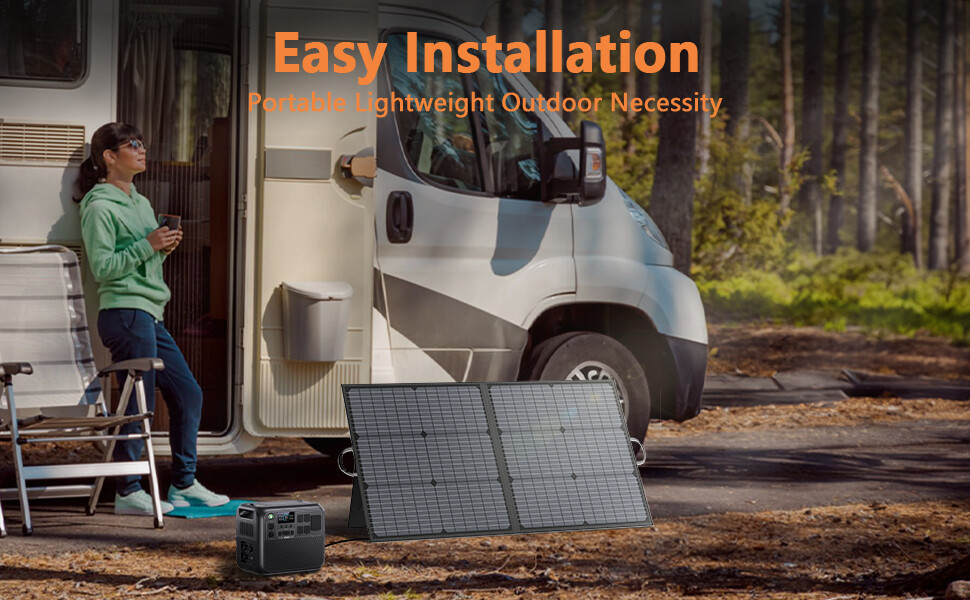 MHPOWOS Portable Monocrystalline Solar Panel Kit 110W / 220W High 23% Efficiency
