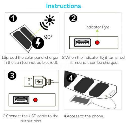 Folding PV Power Outdoor Camping Hiking USB Phone Charger Portable Solar Panel，