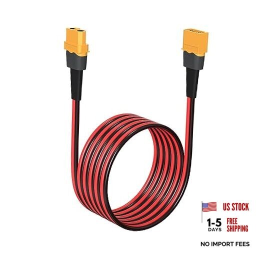 10AWG XT60 Extension Cable 2 6 10 20 35 50 75 10FT