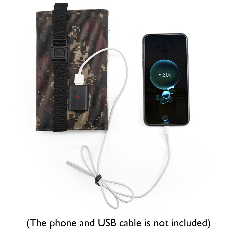 80W USB Solar Panel Folding Power Bank Outdoor Camping Hiking Phone Charger