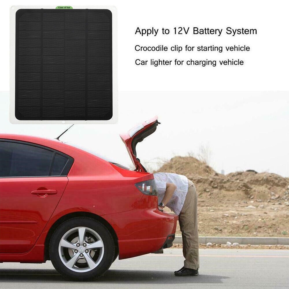 20W 12V Solar Panel Trickle Charger for Car, RV, Marine, Camper and Trailer Blue