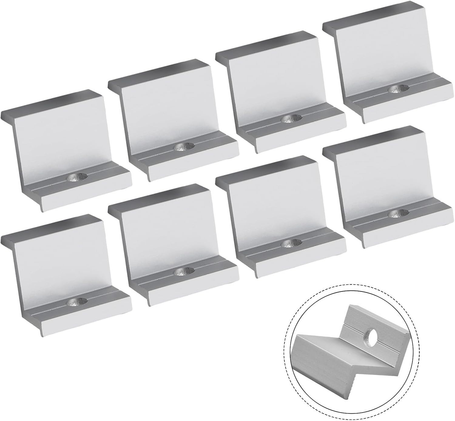 10 Pcs Aluminum Solar Panel End Clamps Mounting Hardware Kit PV Module Frame …