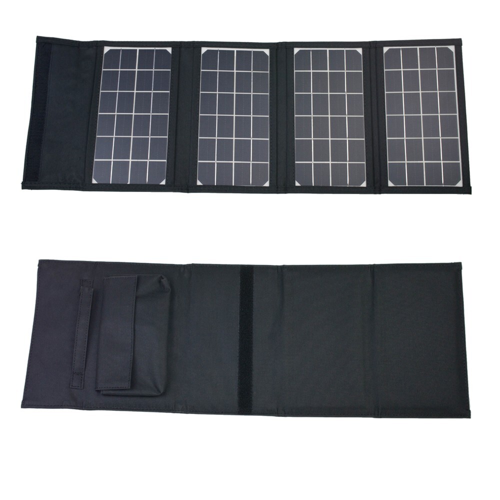 21W Solar Panel Charger Foldable Portable 5V / 2.1 A Monocrystalline