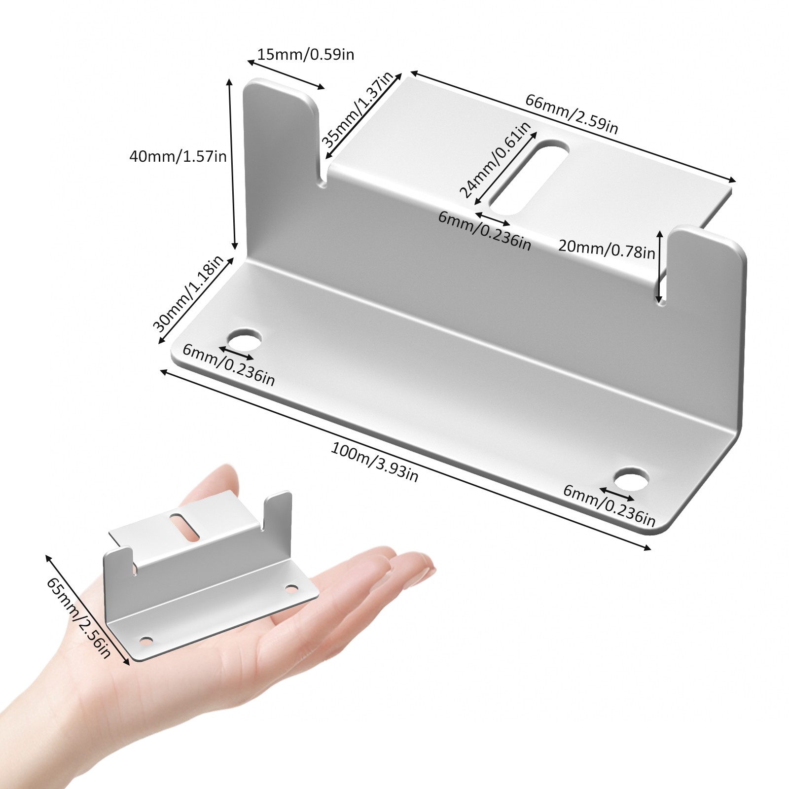 (45/47in）Solar Panel RV Tilt Mount Brackets Roof Flat Surface Adjustable Frame