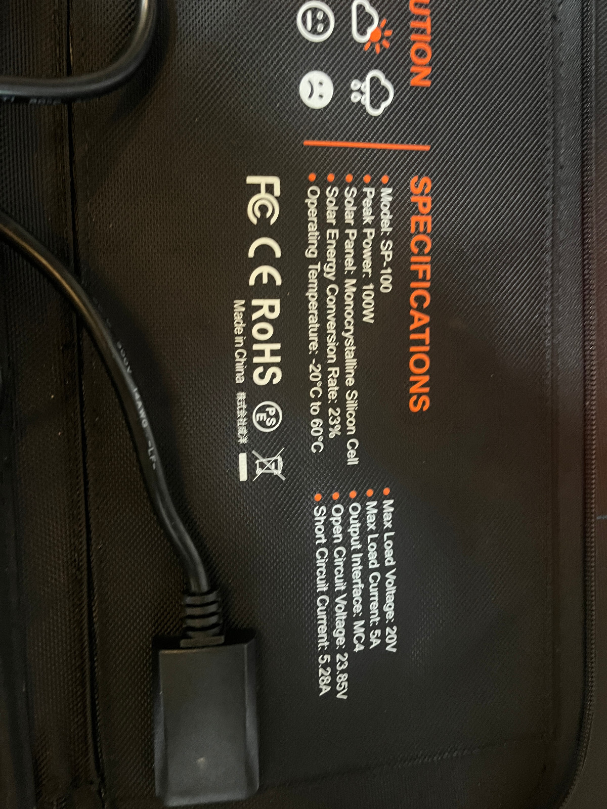 GRECELL 100W Portable Solar Panel Power Bank SP-100