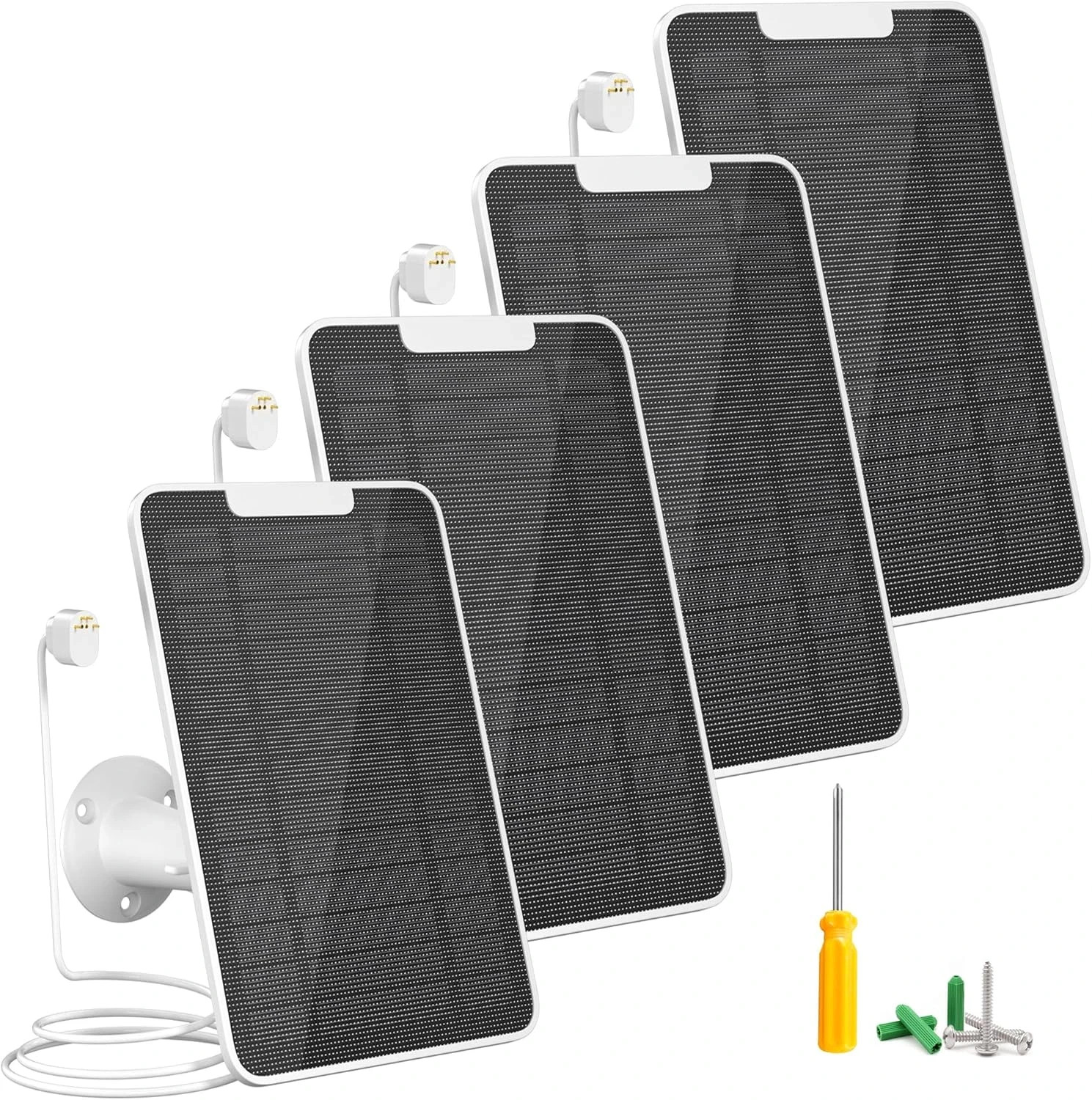 4-Pack 5W Solar Panels Google Nest Cam Battery 13ft Cable IP65 Waterproof NIB