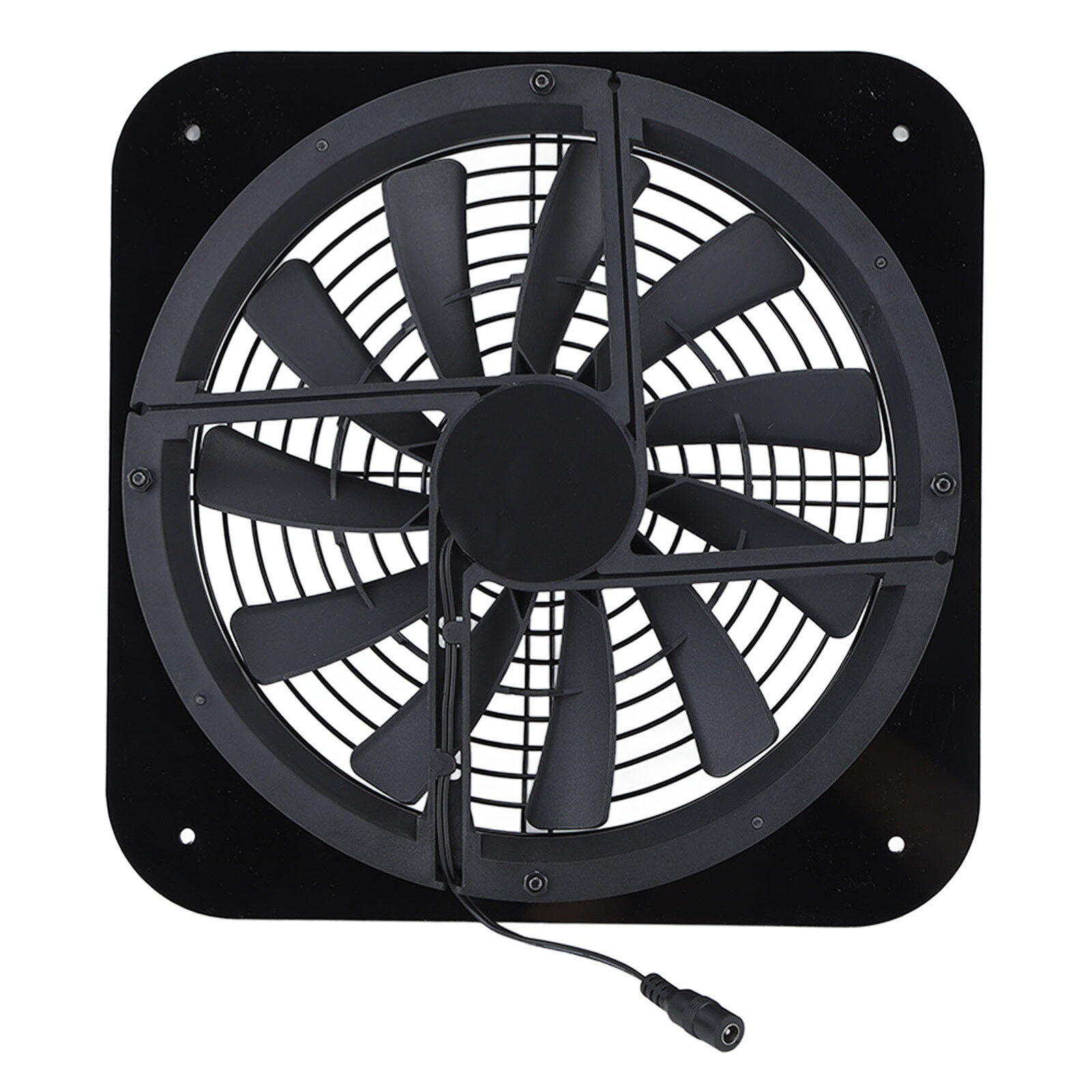 13in Solar Power Fan W/Solar Panel For Room Attic Kitchen Pet Cage Ventilation