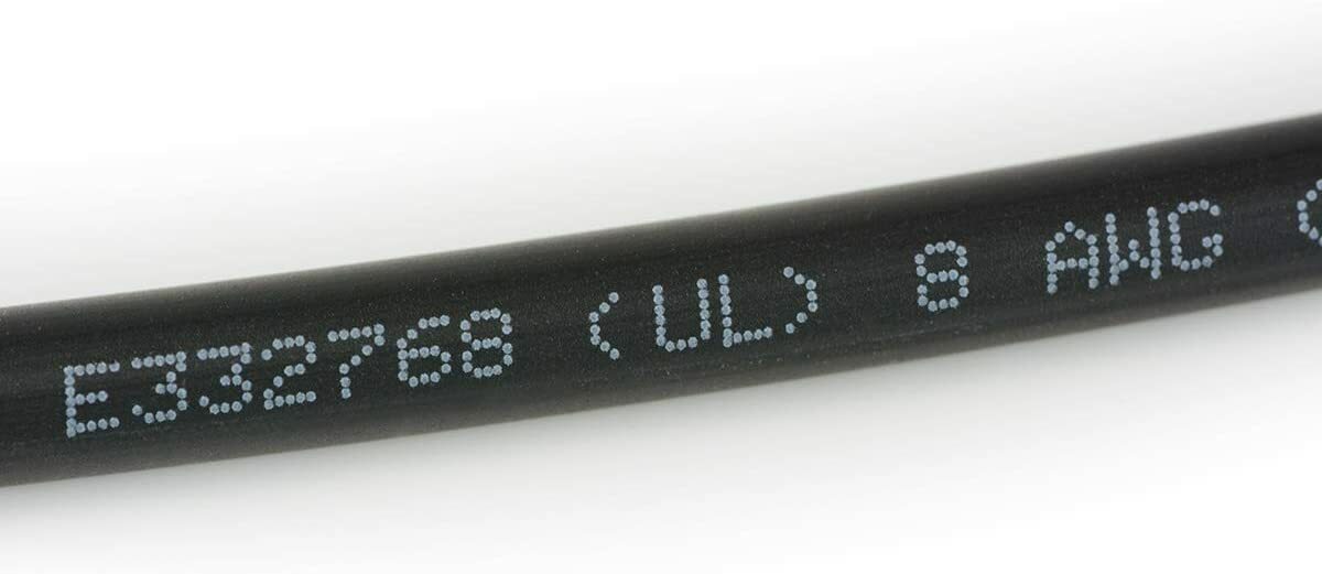 8 AWG Solar Panel Wire 125′ Power Cable UL 4703 Copper MADE IN USA Black